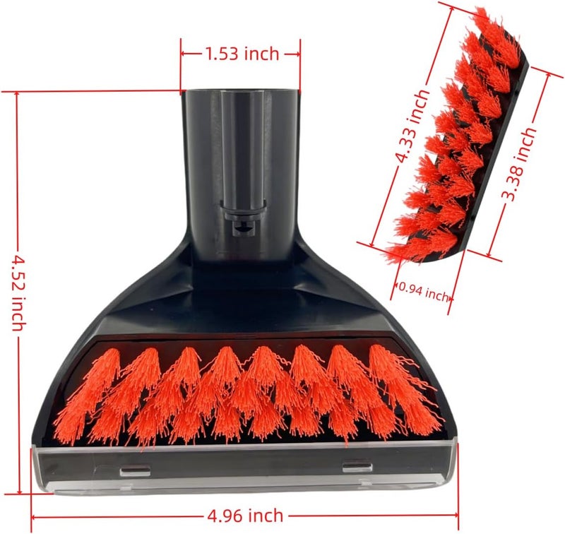 Sionlan Upgraded 5.3in 1400B Little Green Machine Multi-Purpose Tools Stair Brush Replacement Parts Compatible for 1400B 3194 3353 2458 3588F 1986 1425 2513E 3624 Tough Stain Brush Tool Attachments(Black 1+2) - Image 2